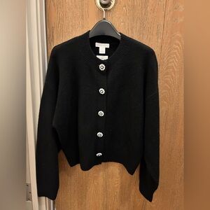 H&M Rhinestone-Button Cardigan